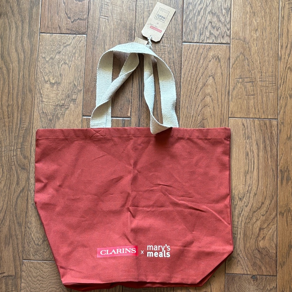 Clarins Red Tote Bag*includes surprise samples*